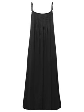 Hanro Juliet Chemise in Black Maxi Lounge Dress Size Medium